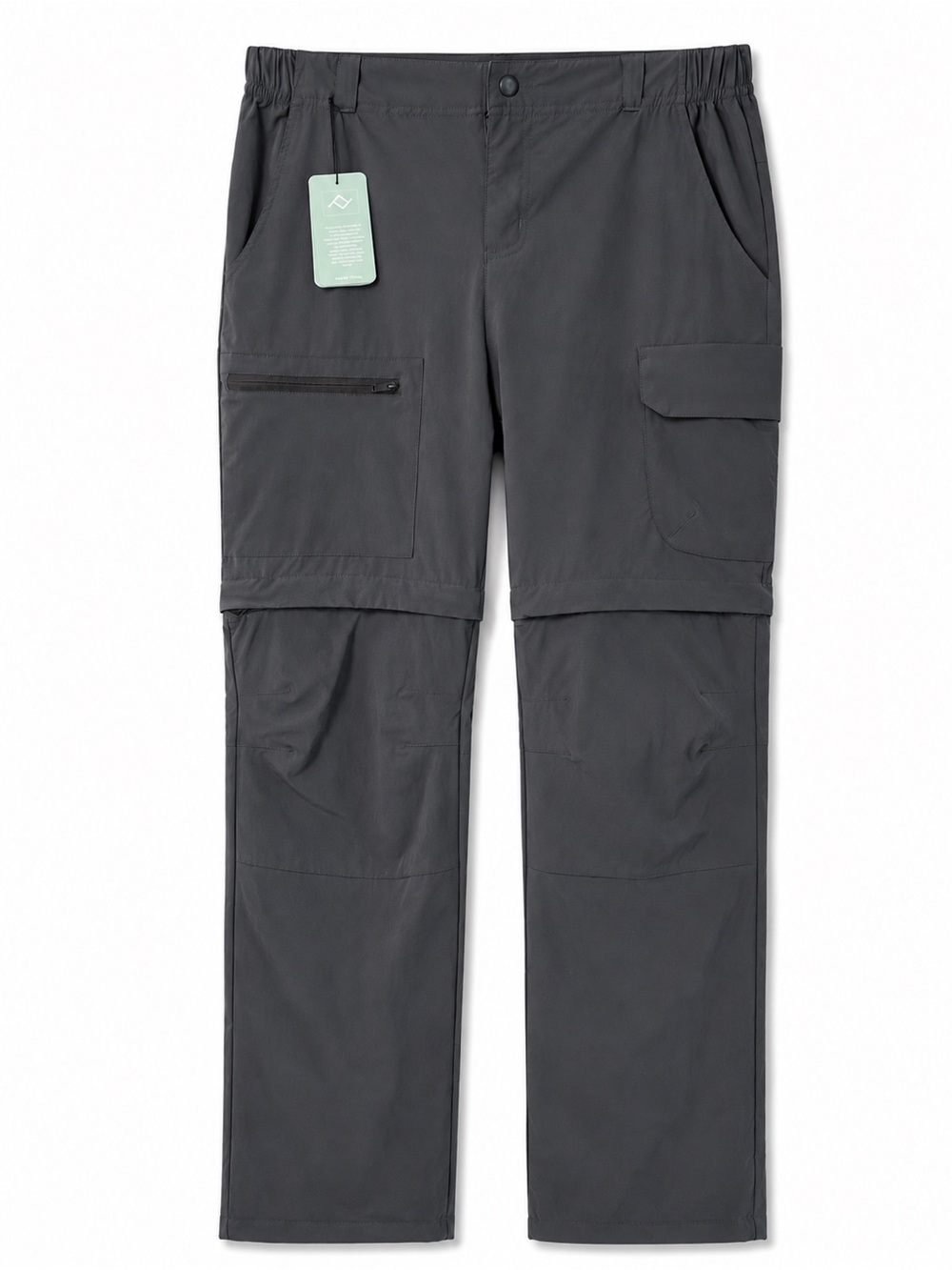 NWT Boys Convertible Zip-Off Cargo Hiking Pants Gray Size 14–15